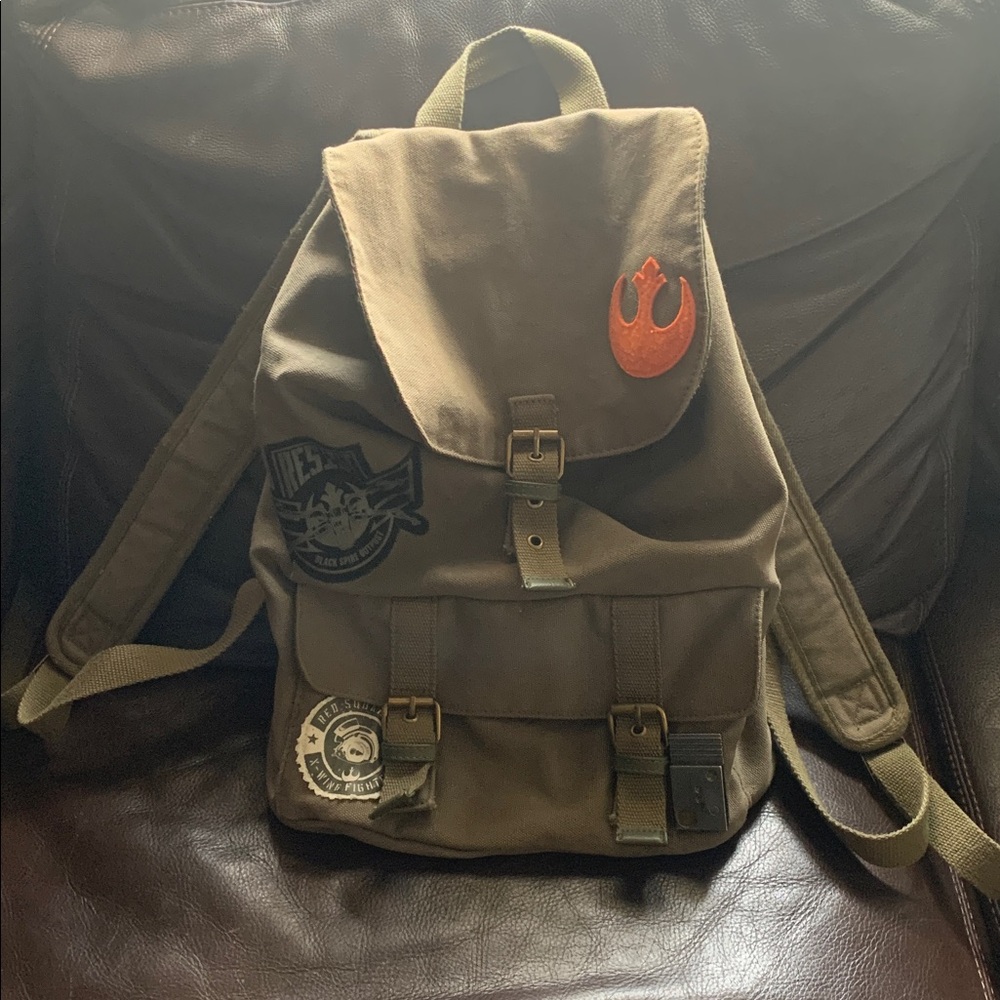 RARE Star Wars Galaxys Edge Rebel Backpack Disney World Opening '19 Canvas Lucas